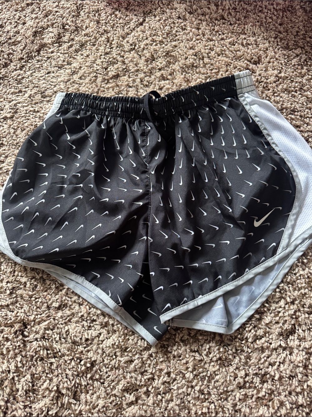 Nike Black and White Athletic Running Shorts